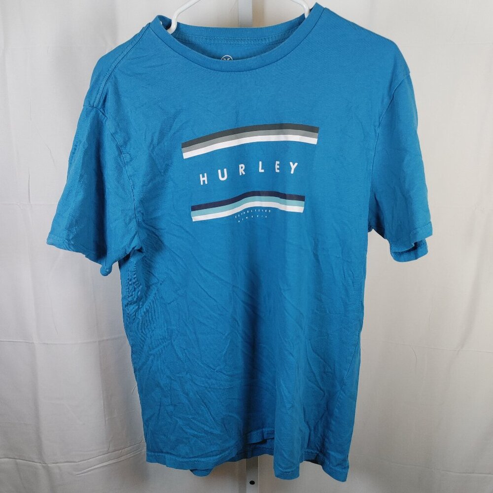 HURLEY SIZE M WOMEN'S T SHIRT CREW TEE BLUE
